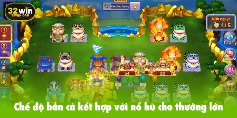 Chế độ bắn cá kết hợp với nổ hũ cho thưởng lớn