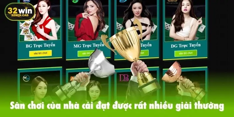 Sân chơi của nhà cái đạt được rất nhiều giải thưởng