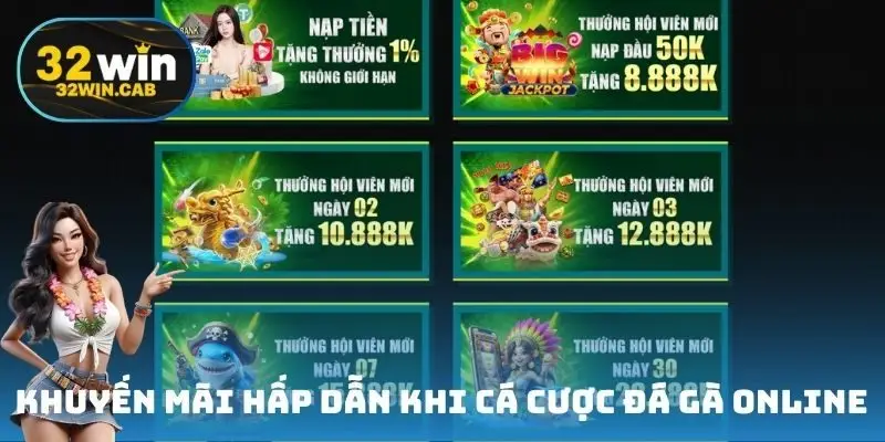 Khuyến mãi hấp dẫn khi cá cược đá gà online