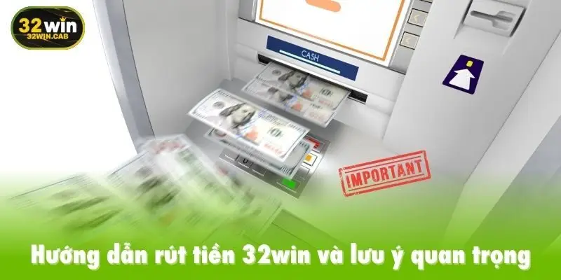 Hướng dẫn rút tiền 32win và lưu ý quan trọng
