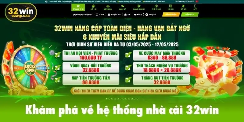 Khám phá về hệ thống nhà cái 32win