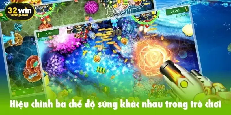 Hiệu chỉnh ba chế độ súng khác nhau trong trò chơi
