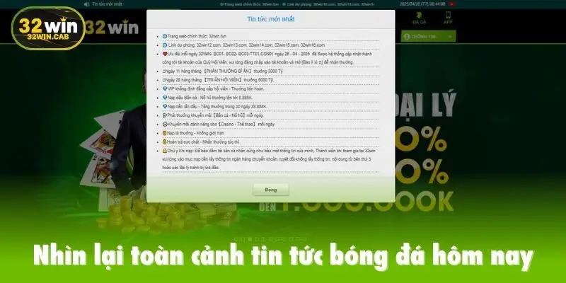 Nhìn lại toàn cảnh tin tức bóng đá hôm nay