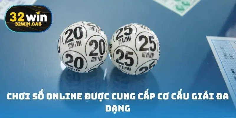 Chơi số online được cung cấp cơ cấu giải đa dạng